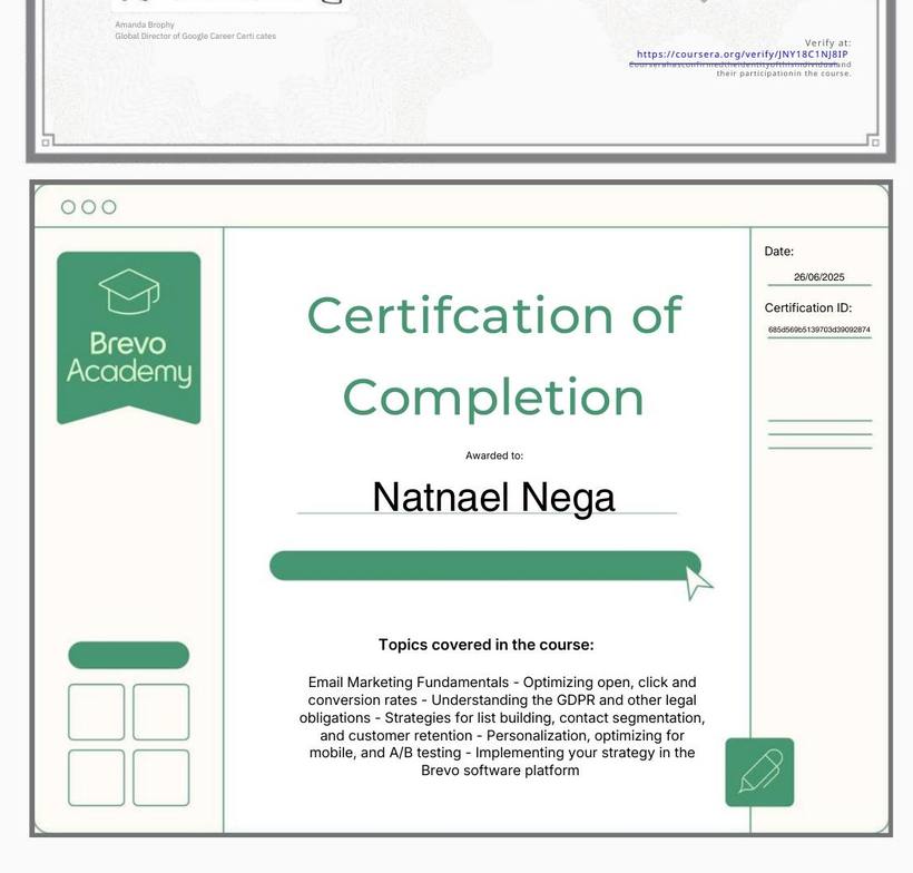 Brevo Academy certificate
