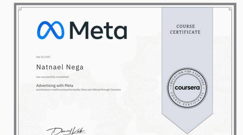 Meta certificate