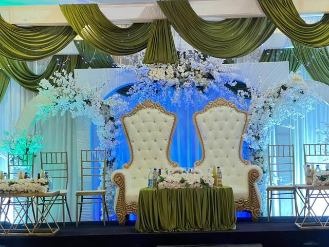 Wedding stage backdrop styling
